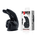 Чёрная насадка на вибромассажёр в виде 2 пальцев Baile BI-014352 (для Power Head)