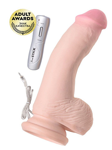 Вибратор-реалистик на присоске телесного цвета ToyFa 981007 (18 см)