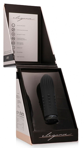 Чёрная вибропуля Shots Media BV Turbo Rechargeable Bullet Lush ELE011BLK (9,8 см)