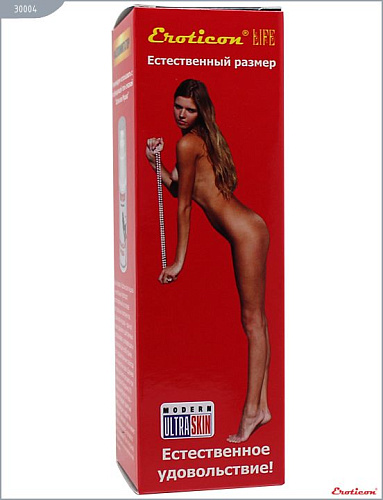 Телесный фаллоимитатор из ультраскин Eroticon 30004 (16 см)