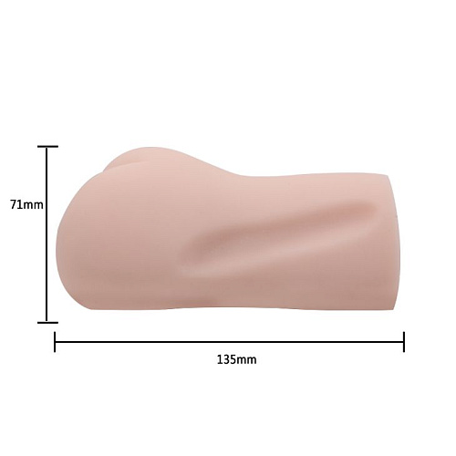 Мастурбатор-анус телесного цвета с эффектом смазки Baile BM-009194K