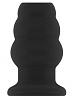 Чёрная анальная пробка с тоннелем Shots Media BV №50 Medium Hollow Tunnel Butt Plug 4 Inch SON050BLK (10,2 см)