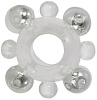 Прозрачное кольцо с бусинами California Exotic Novelties BASIC ENHANCER SE-1725-00-2
