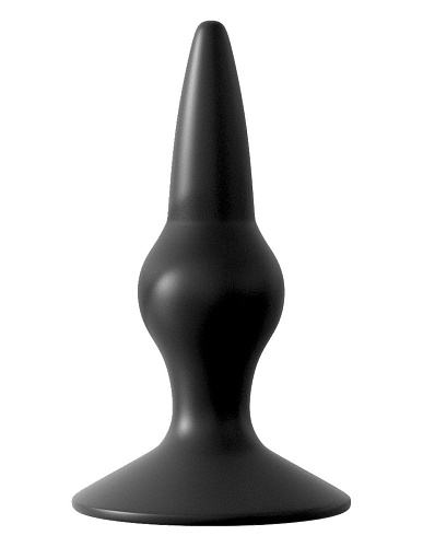Анальный стимулятор чёрного цвета Pipedream Silicone Starter Plug PD4680-23 (10,2 см)