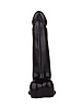 Чёрный фаллоимитатор с вытянутой головкой LOVETOY (А-Полимер) 405000 (17,8 см)