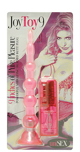 Розовая анальная виброёлочка с выносным пультом Seven Creations 2K393CPR BCD GP (22,9 см)