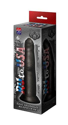 Чёрный анальный стимулятор в виде пальца на присоске LOVETOY (А-Полимер) 427003 (15 см)