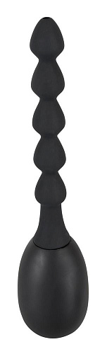 Чёрный анальный душ-стимулятор Orion Black Velvets 0514543