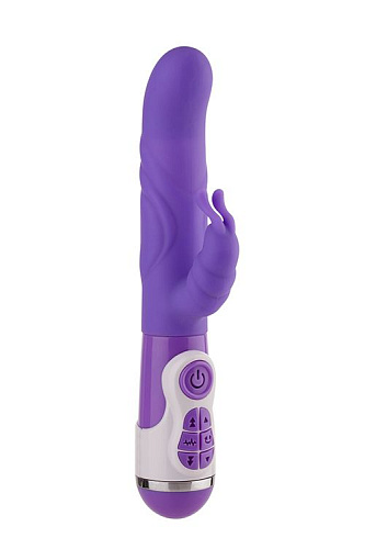 Фиолетовый вибратор с клиторальной стимуляцией NMC INSTYLE DUO VIBRATOR 5.5INCH 111698 (14 см)