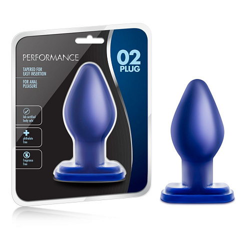 Синяя анальная пробка Blush Novelties 02 Plug BL-19702 (13,3 см)