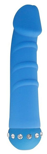Голубой вибратор Howells SPARKLE SUCCUBI VIBRATING DONG 91017Blue (14,5 см)