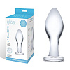 Прозрачная округлая анальная пробка Glas Classic Glass Butt Plug GLAS-156 (10 см)