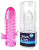 Закрытая рельефная насадка с усиками и пупырышками Bior toys Crystal sleeve EE-10102 (13 см)