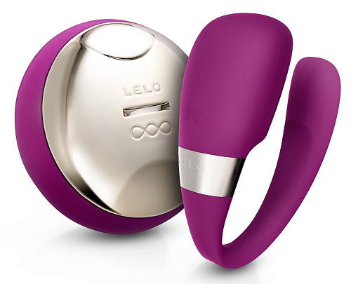 Лиловый вибромассажёр для пар с ДУ Lelo Tiani 3 Deep Rose LEL8227