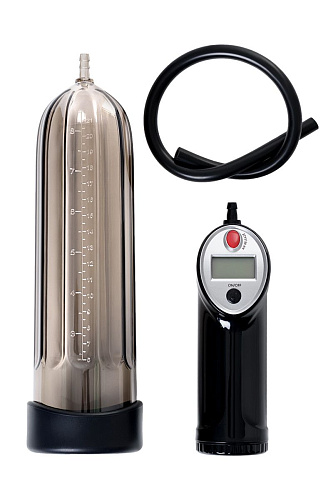 Автоматическая, дымчатая помпа-массажёр для мужчин Sexus 709011