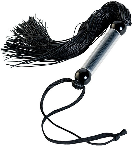 Чёрный мини-флоггер с резиновыми хвостами ToyFa 700005 (26 см)