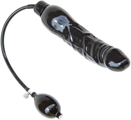 Чёрный раздувающийся толстый фаллоимитатор Mister B Inflatable Dildo XL MB700200 (23 см)