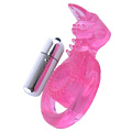 Розовая вибронасадка со стимулятор клитора ToyFa «Язычок» 888014