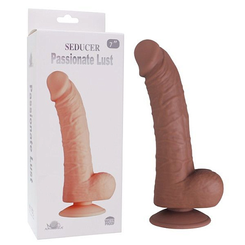 Коричневый фаллоимитатор Howells SEDUCER Passionate Lust 170308Brown (22 см)