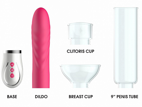 Розовый набор Shots Media BV Twister 4 in 1 Rechargeable Couples Pump Kit PMP030PNK