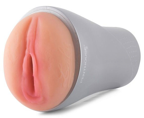 Серебристая мастурбатор-вагина с вибрацией Topco Sales Penthоuse Laly 1091282