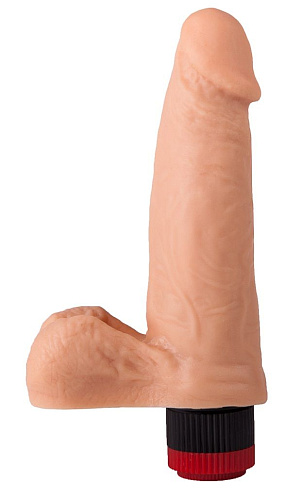 Реалистичный вибромассажёр телесного цвета из геля LOVETOY (А-Полимер) 111600 (16,5 см)