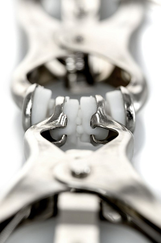 Серебристые зажимы для сосков ToyFa Theatre 705003