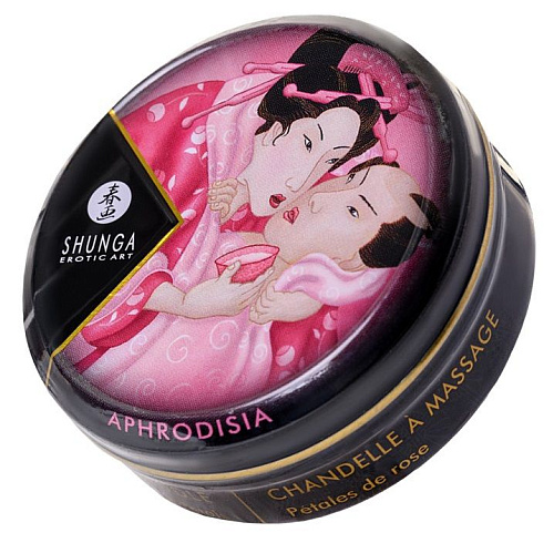Массажная свеча с ароматом розы Shunga Rose Petals 4600