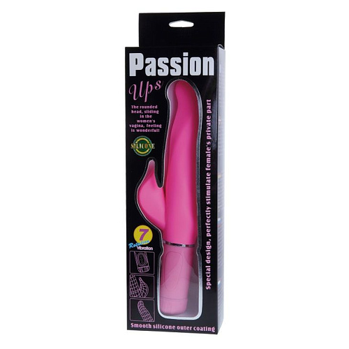 Розовый силиконовый вибратор со стимулятором клитора Baile BW-052002-0101 (24 см)