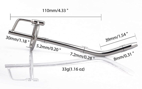 Стальной уретральный металлический стимулятор Bior toys NTU-80394