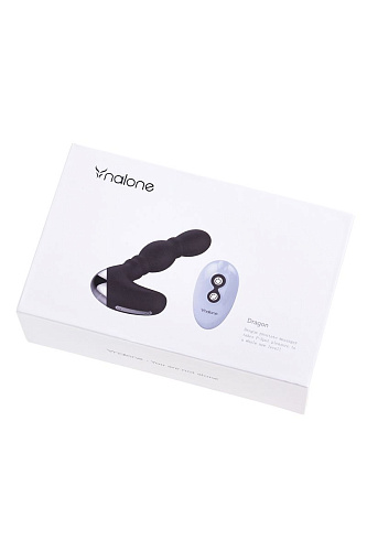 Чёрный вибромассажёр простаты Nalone Dragon CS-BO29