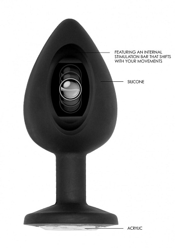 Чёрная анальная пробка Shots Media BV N 91 Self Penetrating Butt Plug SON091BLK (9,5 см)