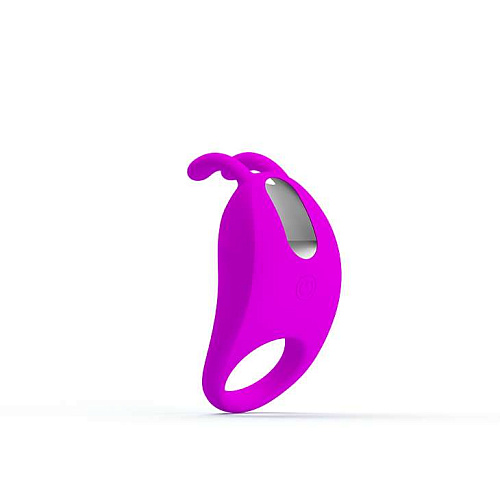Лиловое эрекционное кольцо с вибрацией Baile Rabbit Vibrator BI-210152-1