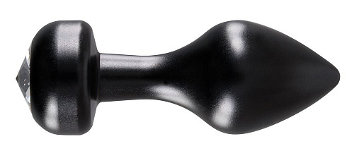 Анальная втулка чёрного цвета Orion Diamond Plug M 0509523 (8 см)
