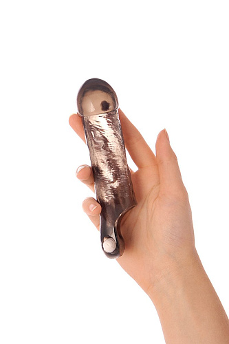 Закрытая дымчатая насадка с подхватом ToyFa XLover 748029 (15,5 см)