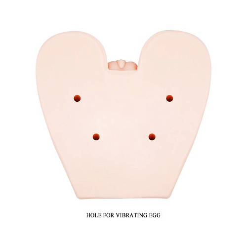 Телесная пышная попка с двумя входами и вибрацией Baile BM-009173Z-1