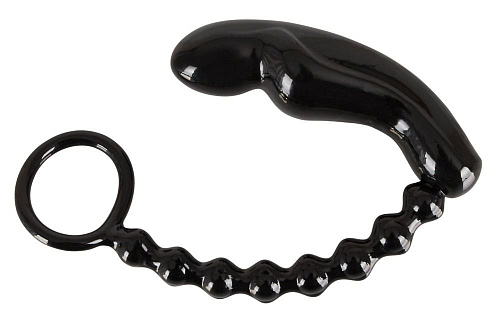 Чёрное эрекционное кольцо с анальным стимулятором Orion 0511080