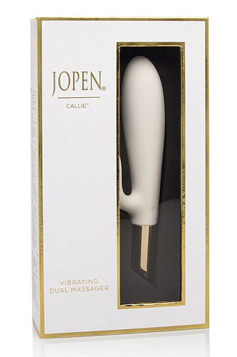 Вибромассажер в белом цвете Jopen Vibrating Dual Massager JO-8100-30-9 (19,75 см)