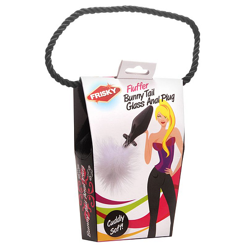 Анальная пробка с пушистым кроличьим хвостиком XR Brands AE271 (17,8 см)