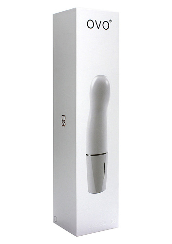 Белый мини-вибратор OVO D3 WHITE (14 см)