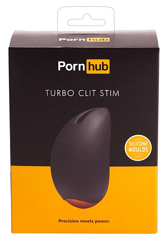 Чёрный клиторальный вибростимулятор Pornhub Turbo Clit Stim 94590