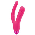 Розовый двойной вибратор Howells INDULGENCE Rechargeable Insatiable Desire 174217pink (21 см)