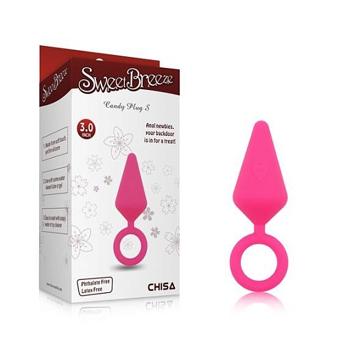 Розовая анальная пробка с кольцом Chisa Candy Plug S CN-101463545 (7,1 см)