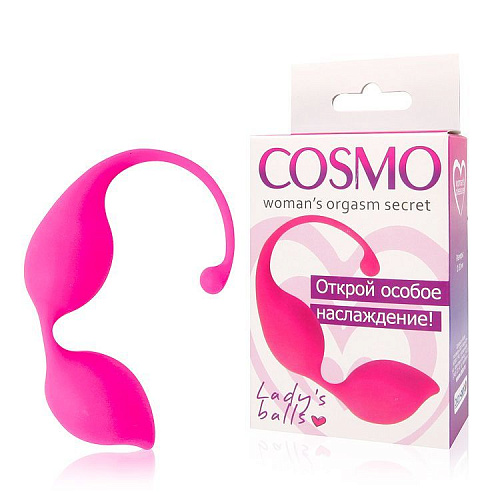 Миндалевидные вагинальные шарики розового цвета с хвостиком Bior toys CSM-23005-25