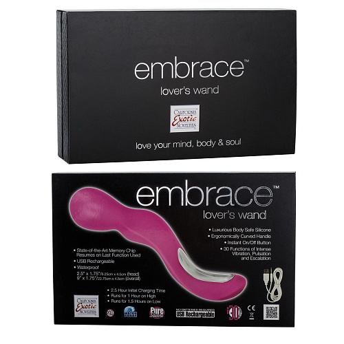 Розовый вибромассажёр California Exotic Novelties Lover s Wand SE-4608-35-3 (22,75 см)