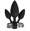 Набор из 3 чёрных анальных плагов и вибропули Bathmate Bathmate Anal Training Plugs VIBE BM-V-VP