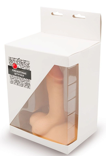 Телесный реалистичный фаллоимитатор с широким основанием Пикантные штучки DP02095 (17 см)