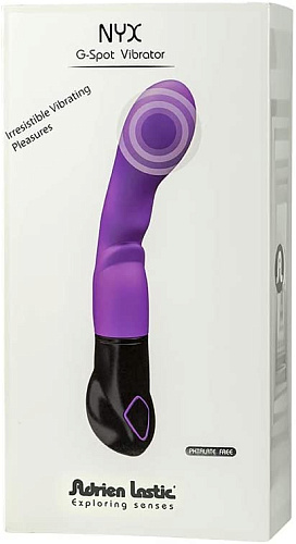 Фиолетовый вибратор для стимуляции G-точки Adrien Lastic Nyx 11043 (20,1 см)