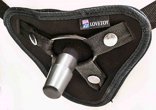 Чёрные универсальные трусики Harness LOVETOY (А-Полимер) UNI strap 060003