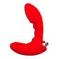 Красный вибромассажёр простаты с шипиками Bior toys ST-40141-3